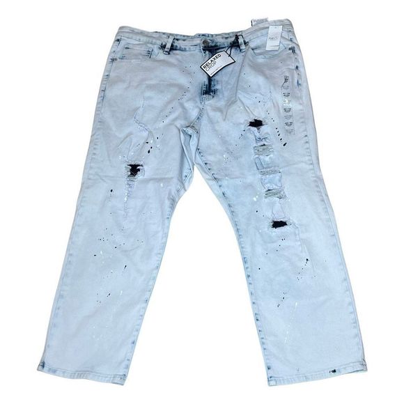 Rue21 Other - Rue 21 Mens Relaxed Crop Ripped Spaint Splatter Jeans